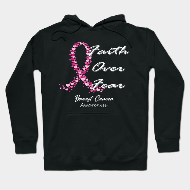 Breast Cancer Awareness Faith Over Fear - In This Family We Fight Together Hoodie by BoongMie